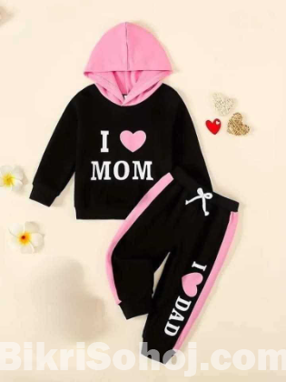 Elegant Stylish Baby sweetshart and trouser Set